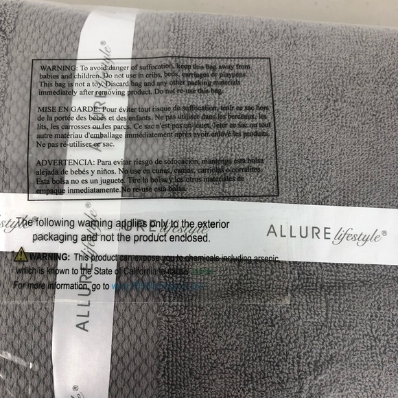 Allure lifestyle 6 piece towel set Charcoal - Picture 6 of 8